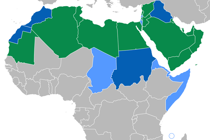 map of middle east countries only